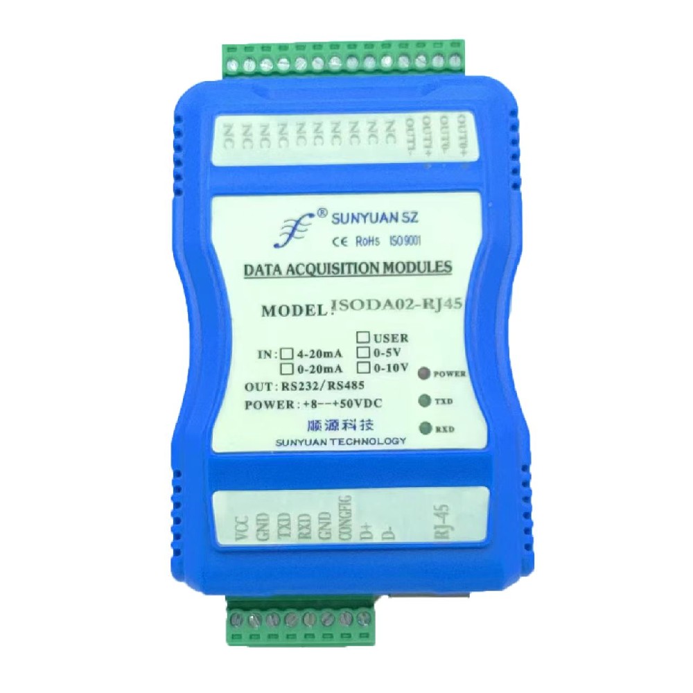 ISO DA O2 - RJ45系列以太網(wǎng)轉(zhuǎn)雙路模擬信號隔離變送器